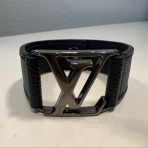 Louis Vuitton black monogram eclipse canvas bracelet